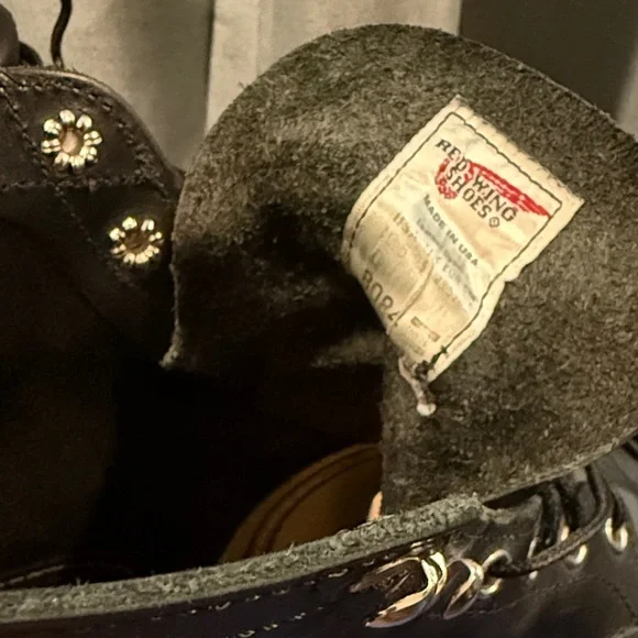 Men’s Red Wing Black Leather Boots size 10.5 - Picture 5 of 6